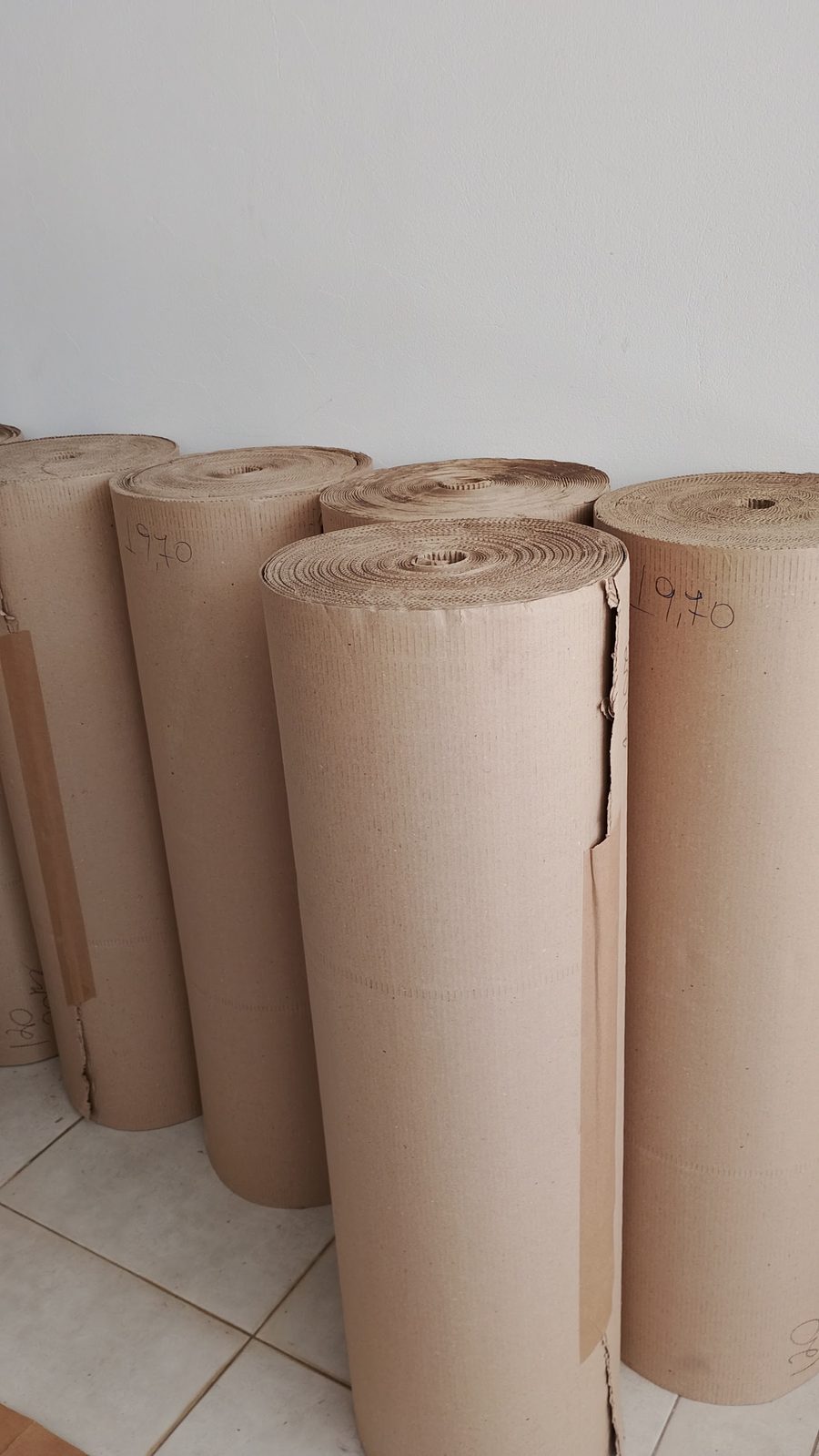 Chapas de papelão ondulado